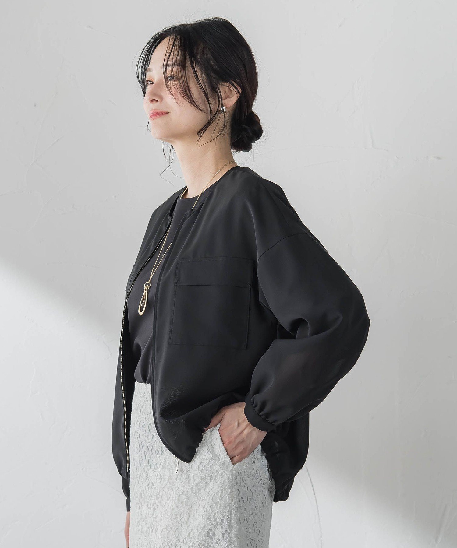 【ロートレ アモン/LAUTRE AMONT】の多機能シアージャケット インテリア・キッズ・メンズ・レディースファッション・服の通販 founy(ファウニー) 　ファッション　Fashion　レディースファッション　Fashion for Women　アウター　Coat / Outerwear Collection　レディースジャケット・軽アウター　Jackets　春　Spring　シンプル　Simple, Minimal　トレンド　Trend, Trending Now　バルーン　Balloon, Balloon Silhouette　フロント　Front, Front Design　ポケット　Pocket, Pocket Detail　S/S・春夏　SS, Spring/Summer, Warm Season　夏　Summer　エレガント 上品　Elegant　ビジネス 仕事 通勤　Business / Work / Commuting　2026年　2026　2026春夏・S/S　Spring/Summer 2026 SS26　ブラック|ID: prp329100004975173 ipo3291000000037296738