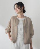 【ロートレ アモン/LAUTRE AMONT】の多機能シアージャケット 大人の最旬トレンドファッション＆コーディネート founy(ファウニー) ファッション Fashion レディースファッション Fashion for Women アウター Coat / Outerwear Collection レディースジャケット・軽アウター Jackets 春 Spring シンプル Simple, Minimal トレンド Trend, Trending Now バルーン Balloon, Balloon Silhouette フロント Front, Front Design ポケット Pocket, Pocket Detail S/S・春夏 SS, Spring/Summer, Warm Season 夏 Summer エレガント 上品 Elegant ビジネス 仕事 通勤 Business / Work / Commuting 2026年 2026 2026春夏・S/S Spring/Summer 2026 SS26 thumbnail ベージュ|ID: prp329100004975173 ipo3291000000037296739