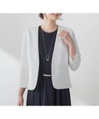 【ロートレ アモン/LAUTRE AMONT】のジャージーノーカラージャケット 大人の最旬トレンドファッション＆コーディネート founy(ファウニー) ファッション Fashion レディースファッション Fashion for Women アウター Coat / Outerwear Collection レディースジャケット・軽アウター Jackets ノーカラージャケット / シンプル上品コーデ Collarless Jackets 春 Spring コンパクト Compact, Small Size サテン Satin, Glossy Fabric シンプル Simple, Minimal ジャケット Jacket, Outerwear バランス Balance, Style Balance パイピング Piping, Trim Design ワイド Wide, Wide Fit S/S・春夏 SS, Spring/Summer, Warm Season 夏 Summer エレガント 上品 Elegant ビジネス 仕事 通勤 Business / Work / Commuting 2026年 2026 2026春夏・S/S Spring/Summer 2026 SS26 thumbnail ホワイト|ID: prp329100004975174 ipo3291000000037296742