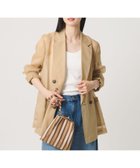 【ビューティ&ユース ユナイテッドアローズ/BEAUTY&YOUTH / UNITED ARROWS】のポリエステル シアー ダブルジャケット ウォッシャブル 大人の最旬トレンドファッション＆コーディネート founy(ファウニー) ファッション Fashion レディースファッション Fashion for Women アウター Coat / Outerwear Collection レディースジャケット・軽アウター Jackets インナー Innerwear ウォッシャブル Machine Washable カーディガン Cardigan, Knitwear サテン Satin, Glossy Fabric シアー Sheer, See-Through ジャケット Jacket, Outerwear ダブル Double, Double-Breasted パッチ Patch, Appliqué ボトム Bottoms, Lower Wear ポケット Pocket, Pocket Detail 羽織 Haori, Light Jacket おすすめ Recommended / Our Picks thumbnail BEIGE|ID: prp329100004975175 ipo3291000000037296744