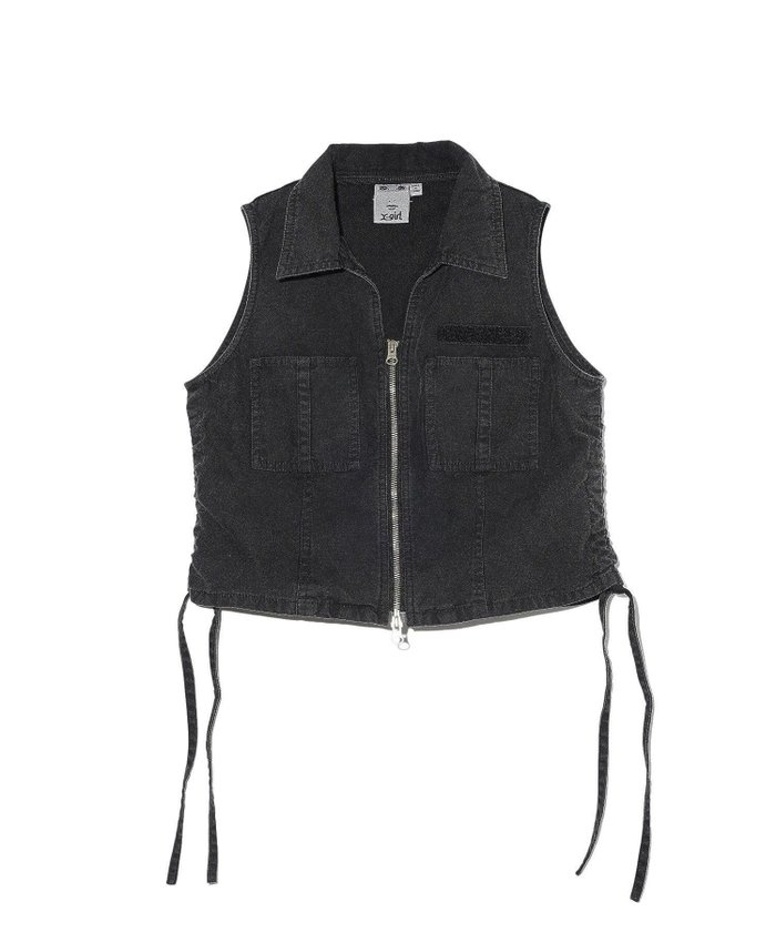 【エックスガール/X-girl】のMILITARY COMPACT VEST インテリア・キッズ・メンズ・レディースファッション・服の通販 founy(ファウニー) https://founy.com/ ファッション Fashion レディースファッション Fashion for Women アウター Coat / Outerwear Collection トップス・カットソー Cut & Sew Tops ベスト&ジレ / 重ね着スタイル Vests & Gilets コンパクト Compact, Small Size 今季 This Season, Current Season セットアップ Set-Up, Coordinated Outfit ベスト Vest, Waistcoat ミニスカート Mini Skirt, Short Skirt ミリタリー Military, Army Style おすすめ Recommended / Our Picks |ID: prp329100004975204 ipo3291000000037296846