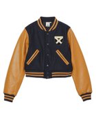 【エックスガール/X-girl】のBABY STADIUM JACKET 大人の最旬トレンドファッション＆コーディネート founy(ファウニー) ファッション Fashion レディースファッション Fashion for Women アウター Coat / Outerwear Collection レディースジャケット・軽アウター Jackets コンパクト Compact, Small Size 今季 This Season, Current Season シンプル Simple, Minimal ジャケット Jacket, Outerwear デニム Denim, Jeans Material フロント Front, Front Design 無地 Plain, Solid Color thumbnail NAVY|ID: prp329100004975209 ipo3291000000037296863