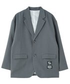 【エックスガール/X-girl】のLABEL TAILORED JACKET 大人の最旬トレンドファッション＆コーディネート founy(ファウニー) ファッション Fashion レディースファッション Fashion for Women アウター Coat / Outerwear Collection レディースジャケット・軽アウター Jackets グラフィック Graphic, Graphic Design ジャケット Jacket, Outerwear ストライプ Stripe, Striped Pattern ポケット Pocket, Pocket Detail ミニスカート Mini Skirt, Short Skirt ロング Long, Long-Length ワンポイント One Point, Statement Accent thumbnail GREY|ID: prp329100004975210 ipo3291000000037296866