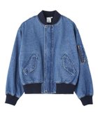 【エックスガール/X-girl】のDENIM BLOUSON 大人の最旬トレンドファッション＆コーディネート founy(ファウニー) ファッション Fashion レディースファッション Fashion for Women アウター Coat / Outerwear Collection ブルゾンジャケット・スポーティアウター Blouson Jackets 今季 This Season, Current Season デニム Denim, Jeans Material フレア Flare, Flared ブルゾン Blouson, Bomber Jacket ミニスカート Mini Skirt, Short Skirt メタル Metal, Metal Parts ロング Long, Long-Length thumbnail INDIGO|ID: prp329100004975211 ipo3291000000037296869
