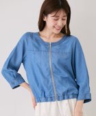【ジャイロ/JAYRO】のノーカラーデニムライクブルゾン 大人の最旬トレンドファッション＆コーディネート founy(ファウニー) ファッション Fashion レディースファッション Fashion for Women アウター Coat / Outerwear Collection ブルゾンジャケット・スポーティアウター Blouson Jackets インナー Innerwear 春 Spring カットソー Cut and Sewn Top コンパクト Compact, Small Size 吸水 Absorbent, Quick-Dry デニム Denim, Jeans Material バランス Balance, Style Balance フレア Flare, Flared ブルゾン Blouson, Bomber Jacket ポケット Pocket, Pocket Detail ワイド Wide, Wide Fit S/S・春夏 SS, Spring/Summer, Warm Season 夏 Summer thumbnail ブルー(44)|ID: prp329100004975221 ipo3291000000037296901