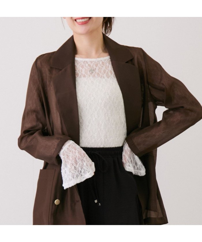 【ジャイロ/JAYRO】のシアーテーラードジャケット インテリア・キッズ・メンズ・レディースファッション・服の通販 founy(ファウニー) https://founy.com/ ファッション Fashion レディースファッション Fashion for Women アウター Coat / Outerwear Collection レディースジャケット・軽アウター Jackets テーラードジャケット / 通勤・きれいめスタイル Tailored Jackets & Blazers 春 Spring キャミソール Camisole, Spaghetti Strap Top シアー Sheer, See-Through タンク Tank Top, Sleeveless Top デニム Denim, Jeans Material ポケット Pocket, Pocket Detail ワイド Wide, Wide Fit S/S・春夏 SS, Spring/Summer, Warm Season おすすめ Recommended / Our Picks 夏 Summer |ID: prp329100004975222 ipo3291000000037296903