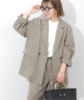 【ジャーナルスタンダード レリューム/JOURNAL STANDARD relume】のベルギーリネンテーラードダブルジャケット 大人の最旬トレンドファッション＆コーディネート founy(ファウニー) ファッション Fashion レディースファッション Fashion for Women アウター Coat / Outerwear Collection レディースジャケット・軽アウター Jackets 2026年 2026 2026春夏・S/S Spring/Summer 2026 SS26 おすすめ Recommended / Our Picks ジャケット Jacket, Outerwear スラックス Slacks, Dress Pants セットアップ Set-Up, Coordinated Outfit ダブル Double, Double-Breasted デニム Denim, Jeans Material |ID:prp329100004975229