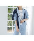 【キャラオクルス/CARA OCRUZ】の洗える シアサッカーパイピングジャケット コバルトブルー|ID: prp329100004975235 ipo3291000000037296961