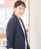 【キャラオクルス/CARA OCRUZ】の洗える シアサッカーパイピングジャケット ネイビー|ID: prp329100004975235 ipo3291000000037296962