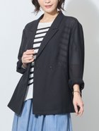 【ニコル クラブ/NICOLE CLUB】のメッシュダブルテーラードジャケット 大人の最旬トレンドファッション＆コーディネート founy(ファウニー) ファッション Fashion レディースファッション Fashion for Women アウター Coat / Outerwear Collection レディースジャケット・軽アウター Jackets テーラードジャケット / 通勤・きれいめスタイル Tailored Jackets & Blazers インナー Innerwear 軽量 Lightweight, Ultra Light ジャケット Jacket, Outerwear スマート Smart, Elegant ダブル Double, Double-Breasted ポケット Pocket, Pocket Detail メッシュ Mesh, Net Fabric 夏 Summer ビジネス 仕事 通勤 Business / Work / Commuting thumbnail 49ブラック|ID: prp329100004975241 ipo3291000000037296979