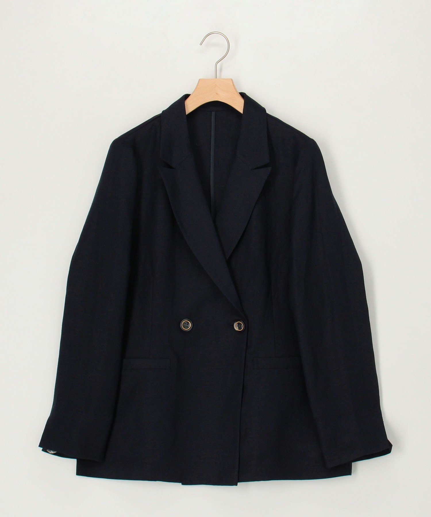 【ノーリーズ/NOLLEY'S】のリュクス麻混ジャケット インテリア・キッズ・メンズ・レディースファッション・服の通販 founy(ファウニー) 　ファッション　Fashion　レディースファッション　Fashion for Women　アウター　Coat / Outerwear Collection　レディースジャケット・軽アウター　Jackets　春　Spring　ジャケット　Jacket, Outerwear　スリット　Slit, Slit Detail　ダブル　Double, Double-Breasted　リネン　Linen, Linen Fabric　リュクス　Luxury, Elegant, High-End, Chic　S/S・春夏　SS, Spring/Summer, Warm Season　アウトレット　Outlet / Clearance　おすすめ　Recommended / Our Picks　夏　Summer　エレガント 上品　Elegant　ビジネス 仕事 通勤　Business / Work / Commuting　2026年　2026　2026春夏・S/S　Spring/Summer 2026 SS26　ネイビー|ID: prp329100004975252 ipo3291000000037297009
