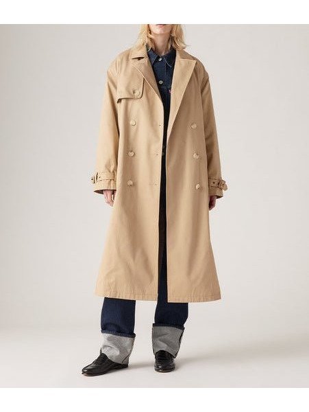【リーバイス/Levis】のロングトレンチコート インテリア・キッズ・メンズ・レディースファッション・服の通販 founy(ファウニー) 　ファッション　Fashion　レディースファッション　Fashion for Women　アウター　Coat / Outerwear Collection　コート・ロングコート・ピーコート　Long Coats, Peacoats & More　トレンチコート / 春秋の定番アウター　Trench Coats　クラシカル　Classical, Vintage-Inspired　ポケット　Pocket, Pocket Detail　ロング　Long, Long-Length　Neutrals|ID: prp329100004975261 ipo3291000000037297049