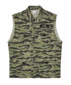 【エックスガール/X-girl】のMILITARY SLEEVELESS SHIRT 大人の最旬トレンドファッション＆コーディネート founy(ファウニー) ファッション Fashion レディースファッション Fashion for Women トップス・カットソー Cut & Sew Tops シャツ・ブラウス・オフィスカジュアル Elegant Blouses & Button-Ups カットオフ Cut-Off Design ビッグ Big, Oversized ベスト Vest, Waistcoat ポケット Pocket, Pocket Detail ミリタリー Military, Army Style 無地 Plain, Solid Color リップ Lip, Lip Motif thumbnail MULTI|ID: prp329100004975269 ipo3291000000037297077