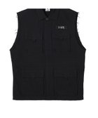 【エックスガール/X-girl】のMILITARY SLEEVELESS SHIRT 大人の最旬トレンドファッション＆コーディネート founy(ファウニー) ファッション Fashion レディースファッション Fashion for Women トップス・カットソー Cut & Sew Tops シャツ・ブラウス・オフィスカジュアル Elegant Blouses & Button-Ups カットオフ Cut-Off Design ビッグ Big, Oversized ベスト Vest, Waistcoat ポケット Pocket, Pocket Detail ミリタリー Military, Army Style 無地 Plain, Solid Color リップ Lip, Lip Motif thumbnail BLACK|ID: prp329100004975269 ipo3291000000037297078