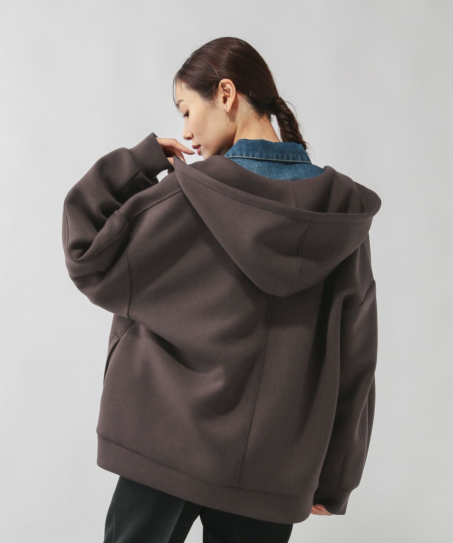 【グローバルワーク/GLOBAL WORK】のダンボールBIGフーディ/636025 インテリア・キッズ・メンズ・レディースファッション・服の通販 founy(ファウニー) 　ファッション　Fashion　レディースファッション　Fashion for Women　おすすめ　Recommended / Our Picks　インナー　Innerwear　スウェット / スエット　Sweatshirt, Sweatwear　スラックス　Slacks, Dress Pants　パターン　Pattern, Design Print　フレア　Flare, Flared　ボトム　Bottoms, Lower Wear　ブラウン58|ID: prp329100004975286 ipo3291000000037297178