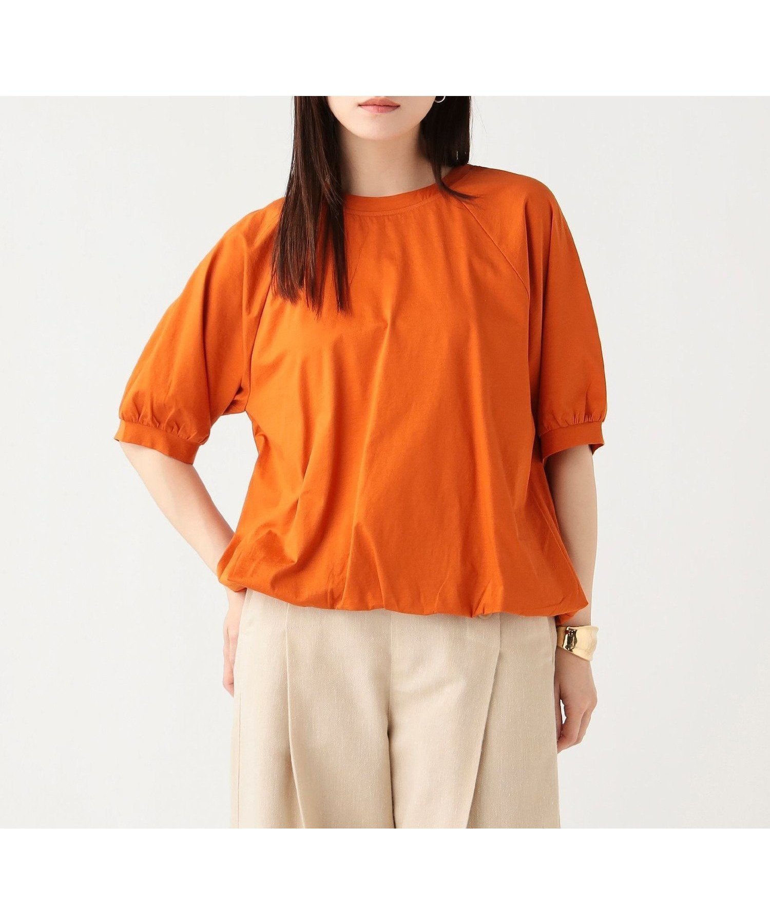【ビームス ハート/BEAMS HEART】のバック リボン バルーン プルオーバー インテリア・キッズ・メンズ・レディースファッション・服の通販 founy(ファウニー) 　ファッション　Fashion　レディースファッション　Fashion for Women　トップス・カットソー　Cut & Sew Tops　カジュアルプルオーバー・ニットトップス　Pullovers & Knit Tops / Casual Pullovers　バッグ　Bags　センター　Center, Center Line　タイトスカート　Pencil Skirt, Tight Skirt　デニム　Denim, Jeans Material　バルーン　Balloon, Balloon Silhouette　フォルム　Silhouette, Form　リボン　Ribbon, Bow　エレガント 上品　Elegant　ビジネス 仕事 通勤　Business / Work / Commuting　ORANGE|ID: prp329100004975288 ipo3291000000037297187