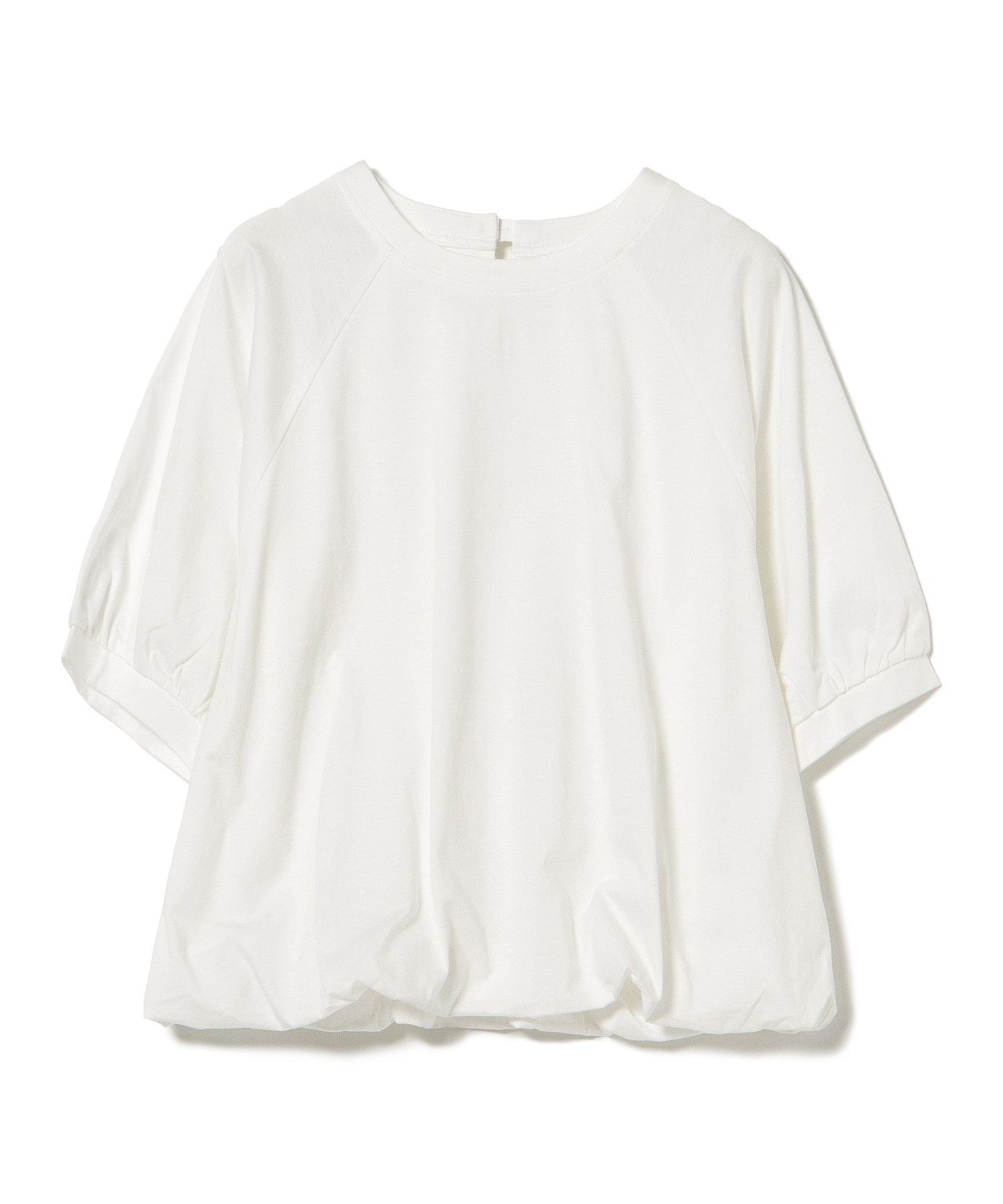 【ビームス ハート/BEAMS HEART】のバック リボン バルーン プルオーバー インテリア・キッズ・メンズ・レディースファッション・服の通販 founy(ファウニー) 　ファッション　Fashion　レディースファッション　Fashion for Women　トップス・カットソー　Cut & Sew Tops　カジュアルプルオーバー・ニットトップス　Pullovers & Knit Tops / Casual Pullovers　バッグ　Bags　センター　Center, Center Line　タイトスカート　Pencil Skirt, Tight Skirt　デニム　Denim, Jeans Material　バルーン　Balloon, Balloon Silhouette　フォルム　Silhouette, Form　リボン　Ribbon, Bow　エレガント 上品　Elegant　ビジネス 仕事 通勤　Business / Work / Commuting　OFF WHITE|ID: prp329100004975288 ipo3291000000037297188