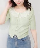 【ナチュラルクチュール/natural couture】の異素材フリル半袖ニット 大人の最旬トレンドファッション＆コーディネート founy(ファウニー) ファッション Fashion レディースファッション Fashion for Women トップス・カットソー Cut & Sew Tops ニット Knit Tops & Sweaters インナー Innerwear 春 Spring カーディガン Cardigan, Knitwear コンパクト Compact, Small Size シンプル Simple, Minimal ジャケット Jacket, Outerwear デニム Denim, Jeans Material バランス Balance, Style Balance フェミニン Feminine, Girly フリル Frill, Ruffle フレア Flare, Flared フロント Front, Front Design 半袖 Short Sleeve, Half Sleeve ロング Long, Long-Length S/S・春夏 SS, Spring/Summer, Warm Season 再入荷 Restock / Back in Stock 夏 Summer エレガント 上品 Elegant 2026年 2026 2026春夏・S/S Spring/Summer 2026 SS26 thumbnail ミント|ID: prp329100004975294 ipo3291000000037297227
