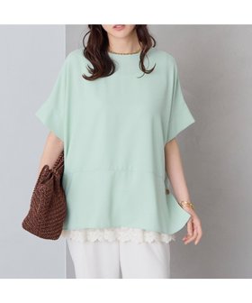 【エルーラ/Elura】の【UVカット・接触冷感・防シワ機能付き】サラサラリラクシーTブラウス/656783 大人の最旬トレンドファッション＆コーディネート founy(ファウニー) ファッション Fashion レディースファッション Fashion for Women トップス・カットソー Cut & Sew Tops シャツ・ブラウス・オフィスカジュアル Elegant Blouses & Button-Ups セットアップ Set-Up, Coordinated Outfit デニム Denim, Jeans Material ワイド Wide, Wide Fit エレガント 上品 Elegant 洗える Machine Washable |ID:prp329100004975304