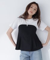 【ナチュラル ビューティー ベーシック/NATURAL BEAUTY BASIC】のペプラムビスチェドッキングカットソー 大人の最旬トレンドファッション＆コーディネート founy(ファウニー) ファッション Fashion レディースファッション Fashion for Women トップス・カットソー Cut & Sew Tops カットソー・ベーシックTシャツ Cut-and-Sewn Tops / Stretch Tees & Basics ビスチェ Bustiers & Corset Tops / Layered Bustier Style おすすめ Recommended / Our Picks インナー Innerwear カットソー Cut and Sewn Top サッカー Seersucker, Summer Fabric シンプル Simple, Minimal ストレート Straight, Straight Cut ダウン Down, Puffer デニム Denim, Jeans Material ドッキング Docking, Mixed Material ビスチェ Bustier, Corset Top ペプラム Peplum, Flared Hem |ID:prp329100004975309