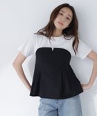 【ナチュラル ビューティー ベーシック/NATURAL BEAUTY BASIC】のペプラムビスチェドッキングカットソー 大人の最旬トレンドファッション＆コーディネート founy(ファウニー) ファッション Fashion レディースファッション Fashion for Women トップス・カットソー Cut & Sew Tops カットソー・ベーシックTシャツ Cut-and-Sewn Tops / Stretch Tees & Basics ビスチェ Bustiers & Corset Tops / Layered Bustier Style おすすめ Recommended / Our Picks インナー Innerwear カットソー Cut and Sewn Top サッカー Seersucker, Summer Fabric シンプル Simple, Minimal ストレート Straight, Straight Cut ダウン Down, Puffer デニム Denim, Jeans Material ドッキング Docking, Mixed Material ビスチェ Bustier, Corset Top ペプラム Peplum, Flared Hem thumbnail オフ×クロ2|ID: prp329100004975309 ipo3291000000037297319
