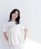 【ナチュラル ビューティー ベーシック/NATURAL BEAUTY BASIC】のペプラムビスチェドッキングカットソー 大人の最旬トレンドファッション＆コーディネート founy(ファウニー) ファッション Fashion レディースファッション Fashion for Women トップス・カットソー Cut & Sew Tops カットソー・ベーシックTシャツ Cut-and-Sewn Tops / Stretch Tees & Basics ビスチェ Bustiers & Corset Tops / Layered Bustier Style おすすめ Recommended / Our Picks インナー Innerwear カットソー Cut and Sewn Top サッカー Seersucker, Summer Fabric シンプル Simple, Minimal ストレート Straight, Straight Cut ダウン Down, Puffer デニム Denim, Jeans Material ドッキング Docking, Mixed Material ビスチェ Bustier, Corset Top ペプラム Peplum, Flared Hem thumbnail オフ×ベージュ3|ID: prp329100004975309 ipo3291000000037297321