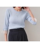 【インデックス/INDEX】のUVケア リブシアーフレアスリーブニット【洗える】 大人の最旬トレンドファッション＆コーディネート founy(ファウニー) ファッション Fashion レディースファッション Fashion for Women トップス・カットソー Cut & Sew Tops ニット Knit Tops & Sweaters コンパクト Compact, Small Size シアー Sheer, See-Through シンプル Simple, Minimal スタイリッシュ Stylish, Fashionable ベーシック Basic, Essential エレガント 上品 Elegant 洗える Machine Washable thumbnail ブルー|ID: prp329100004975313 ipo3291000000037297365