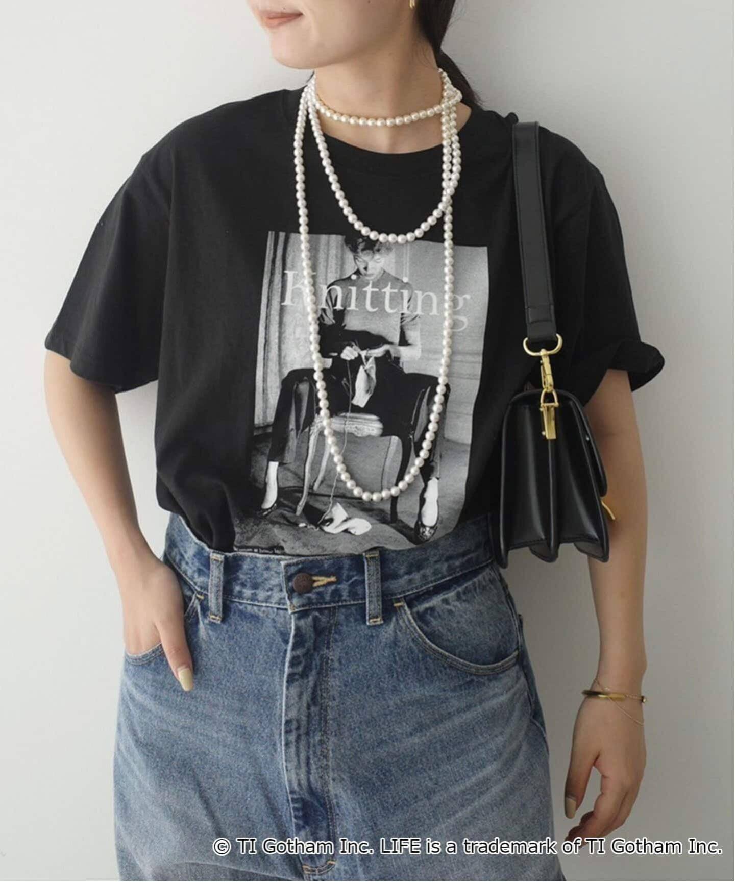【スローブ イエナ/SLOBE IENA】の《WEB限定/追加2》GOOD ROCK SPEED SLOBE別注 LIFE PC PHOTO TEE1 インテリア・キッズ・メンズ・レディースファッション・服の通販 founy(ファウニー) 　ファッション　Fashion　レディースファッション　Fashion for Women　インナー　Innerwear　ジャケット　Jacket, Outerwear　プリント　Print, Printed Pattern　モノトーン　Monotone, Black and White　人気　Popular, Best Seller　別注　Limited Edition, Custom Order　ブラック|ID: prp329100004975322 ipo3291000000037297413
