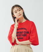 【グローバルワーク/GLOBAL WORK】の乾きやすいスウェットプリント6分袖/636715 レッド×フロッキーロゴ35|ID: prp329100004975327 ipo3291000000037297433