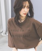 【グローバルワーク/GLOBAL WORK】の乾きやすいスウェットプリント6分袖/636715 ブラウン×ロゴ55|ID: prp329100004975327 ipo3291000000037297434