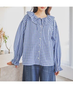 【ニコアンド/niko and】のリネンブレンドフリルブラウス 大人の最旬トレンドファッション＆コーディネート founy(ファウニー) ファッション Fashion レディースファッション Fashion for Women トップス・カットソー Cut & Sew Tops シャツ・ブラウス・オフィスカジュアル Elegant Blouses & Button-Ups おすすめ Recommended / Our Picks ギンガム Gingham, Gingham Fabric チェック Check, Plaid, Tartan デコルテ Décolleté, Neckline デニム Denim, Jeans Material フェミニン Feminine, Girly フリル Frill, Ruffle リネン Linen, Linen Fabric リボン Ribbon, Bow エレガント 上品 Elegant 定番 Standard, Basic Item 春 Spring 無地 Plain, Solid Color |ID:prp329100004975329