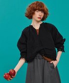 【スタディオ クリップ/studio CLIP】の【Limited Line】バテンレースギャザーブラウス 大人の最旬トレンドファッション＆コーディネート founy(ファウニー) ファッション Fashion レディースファッション Fashion for Women トップス・カットソー Cut & Sew Tops シャツ・ブラウス・オフィスカジュアル Elegant Blouses & Button-Ups ガーリー Girly, Feminine Style デニム Denim, Jeans Material ハイネック High Neck, Mock Neck ロング Long, Long-Length thumbnail ブラック19|ID: prp329100004975331 ipo3291000000037297456