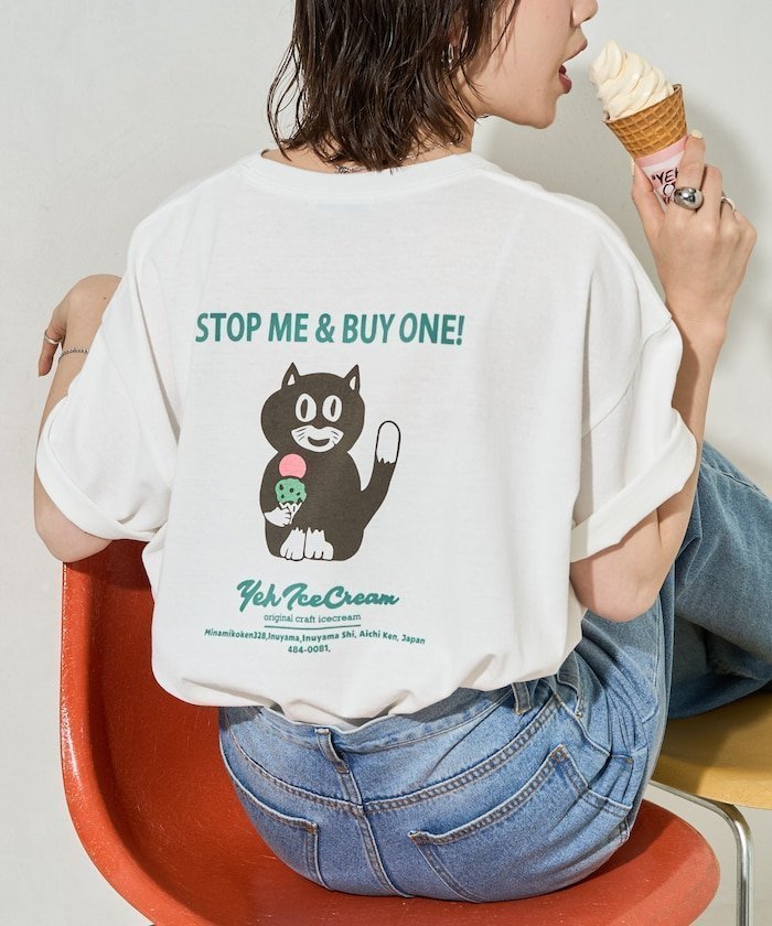 【フリークスストア/FREAK'S STORE】の限定展開 別注 YEH! キャット プリント 半袖 Tシャツ 大人の最旬トレンドファッション＆コーディネート founy(ファウニー) 　ファッション　Fashion　レディースファッション　Fashion for Women　トップス・カットソー　Cut & Sew Tops　シャツ・ブラウス・オフィスカジュアル　Elegant Blouses & Button-Ups　ロングTシャツ・Tシャツ　Longline T-Shirts & Tees　2026年　2026　2026春夏・S/S　Spring/Summer 2026 SS26　シンプル　Simple, Minimal　スペシャル　Special, Limited Edition　バランス　Balance, Style Balance　フロント　Front, Front Design　プリント　Print, Printed Pattern　ベーシック　Basic, Essential　ワンポイント　One Point, Statement Accent　人気　Popular, Best Seller　別注　Limited Edition, Custom Order　半袖　Short Sleeve, Half Sleeve　夏　Summer　S/S・春夏　SS, Spring/Summer, Warm Season　猫　Cat, Kitty　 other-1|ID: prp329100004975336 ipo3291000000037297477