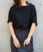 【アウトドアプロダクツ ユージュアルシングス/OUTDOOR PRODUCTS Usual Things】の《 追加》スラブテンジク 五分袖TEE 大人の最旬トレンドファッション＆コーディネート founy(ファウニー) ファッション Fashion レディースファッション Fashion for Women トップス・カットソー Cut & Sew Tops シンプル Simple, Minimal セットアップ Set-Up, Coordinated Outfit デニム Denim, Jeans Material ラップ Wrap, Wrap Design おすすめ Recommended / Our Picks エレガント 上品 Elegant thumbnail ブラック|ID: prp329100004975339 ipo3291000000037297493