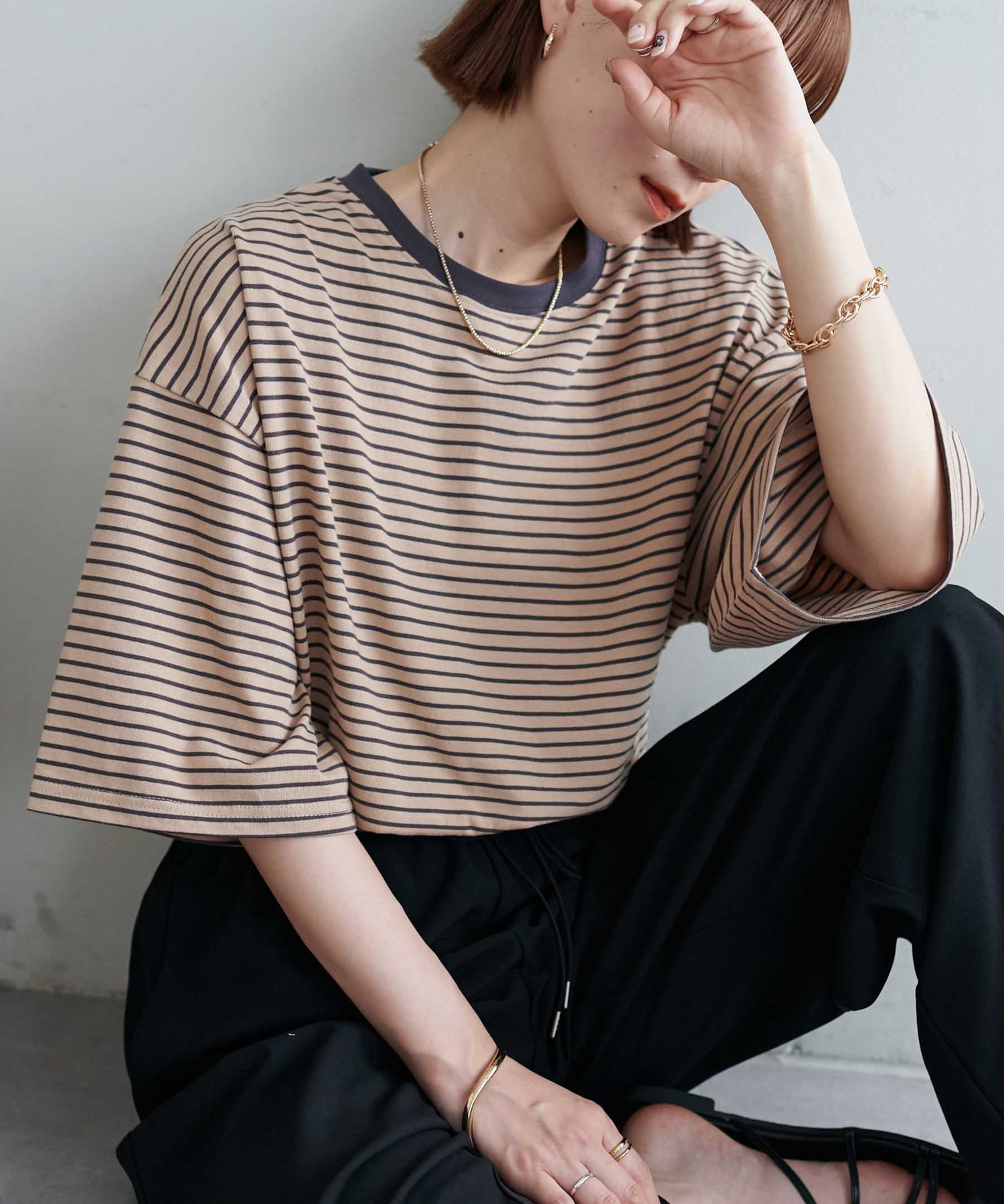 【ディスコート/Discoat】の【17色展開】ビック半袖Tシャツ≪WEB限定≫ インテリア・キッズ・メンズ・レディースファッション・服の通販 founy(ファウニー) 　ファッション　Fashion　レディースファッション　Fashion for Women　トップス・カットソー　Cut & Sew Tops　シャツ・ブラウス・オフィスカジュアル　Elegant Blouses & Button-Ups　ロングTシャツ・Tシャツ　Longline T-Shirts & Tees　シンプル　Simple, Minimal　半袖　Short Sleeve, Half Sleeve　ベージュ|ID: prp329100004975341 ipo3291000000037297506