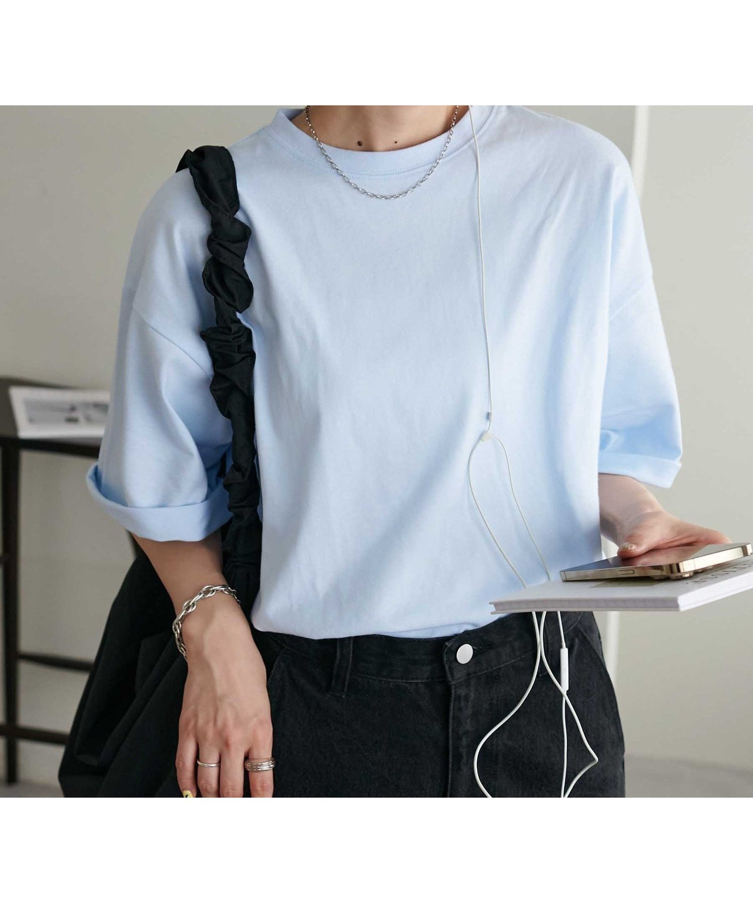 【ディスコート/Discoat】の【17色展開】ビック半袖Tシャツ≪WEB限定≫ インテリア・キッズ・メンズ・レディースファッション・服の通販 founy(ファウニー) 　ファッション　Fashion　レディースファッション　Fashion for Women　トップス・カットソー　Cut & Sew Tops　シャツ・ブラウス・オフィスカジュアル　Elegant Blouses & Button-Ups　ロングTシャツ・Tシャツ　Longline T-Shirts & Tees　シンプル　Simple, Minimal　半袖　Short Sleeve, Half Sleeve　スカイブルー|ID: prp329100004975341 ipo3291000000037297509