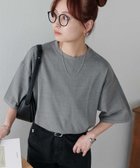 【ディスコート/Discoat】の【17色展開】ビック半袖Tシャツ≪WEB限定≫ 大人の最旬トレンドファッション＆コーディネート founy(ファウニー) ファッション Fashion レディースファッション Fashion for Women トップス・カットソー Cut & Sew Tops シャツ・ブラウス・オフィスカジュアル Elegant Blouses & Button-Ups ロングTシャツ・Tシャツ Longline T-Shirts & Tees シンプル Simple, Minimal 半袖 Short Sleeve, Half Sleeve thumbnail ダークグレー|ID: prp329100004975341 ipo3291000000037297515