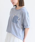 【アールピーエス/rps】のポケットキャットワッフル切替T 大人の最旬トレンドファッション＆コーディネート founy(ファウニー) ファッション Fashion レディースファッション Fashion for Women カットソー Cut and Sewn Top パターン Pattern, Design Print フロント Front, Front Design ポケット Pocket, Pocket Detail ワッフル Waffle, Waffle Knit 再入荷 Restock / Back in Stock 切替 Switching, Contrast Panel 猫 Cat, Kitty thumbnail サックス|ID: prp329100004975348 ipo3291000000037297556