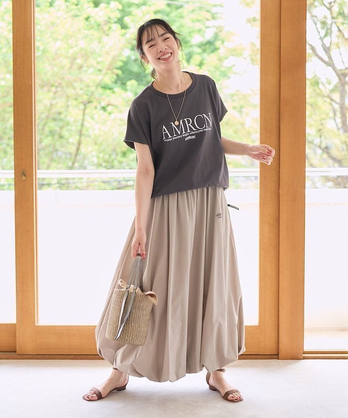 【フリークスストア/FREAK'S STORE】の別注 フレンチスリーブTシャツ スカートセットアップ インテリア・キッズ・メンズ・レディースファッション・服の通販 founy(ファウニー) 　ファッション　Fashion　レディースファッション　Fashion for Women　セットアップ　Matching Sets　スカート・ミニ/ミディ/マキシ　Skirts / Mini, Midi & Maxi Skirts　カットソー　Cut and Sewn Top　抗菌　Antibacterial, Bacteria-Resistant　軽量　Lightweight, Ultra Light　シンプル　Simple, Minimal　ストレッチ　Stretch, Stretchy Fabric　スペシャル　Special, Limited Edition　スリーブ　Sleeve, Long Sleeve / Short Sleeve　セットアップ　Set-Up, Coordinated Outfit　トリプル　Triple, Three Layers　バルーン　Balloon, Balloon Silhouette　フレンチ　French, French Style　別注　Limited Edition, Custom Order　S/S・春夏　SS, Spring/Summer, Warm Season　夏　Summer　2026年　2026　2026春夏・S/S　Spring/Summer 2026 SS26　チャコールグレー×ベージュ|ID: prp329100004975355 ipo3291000000037297585