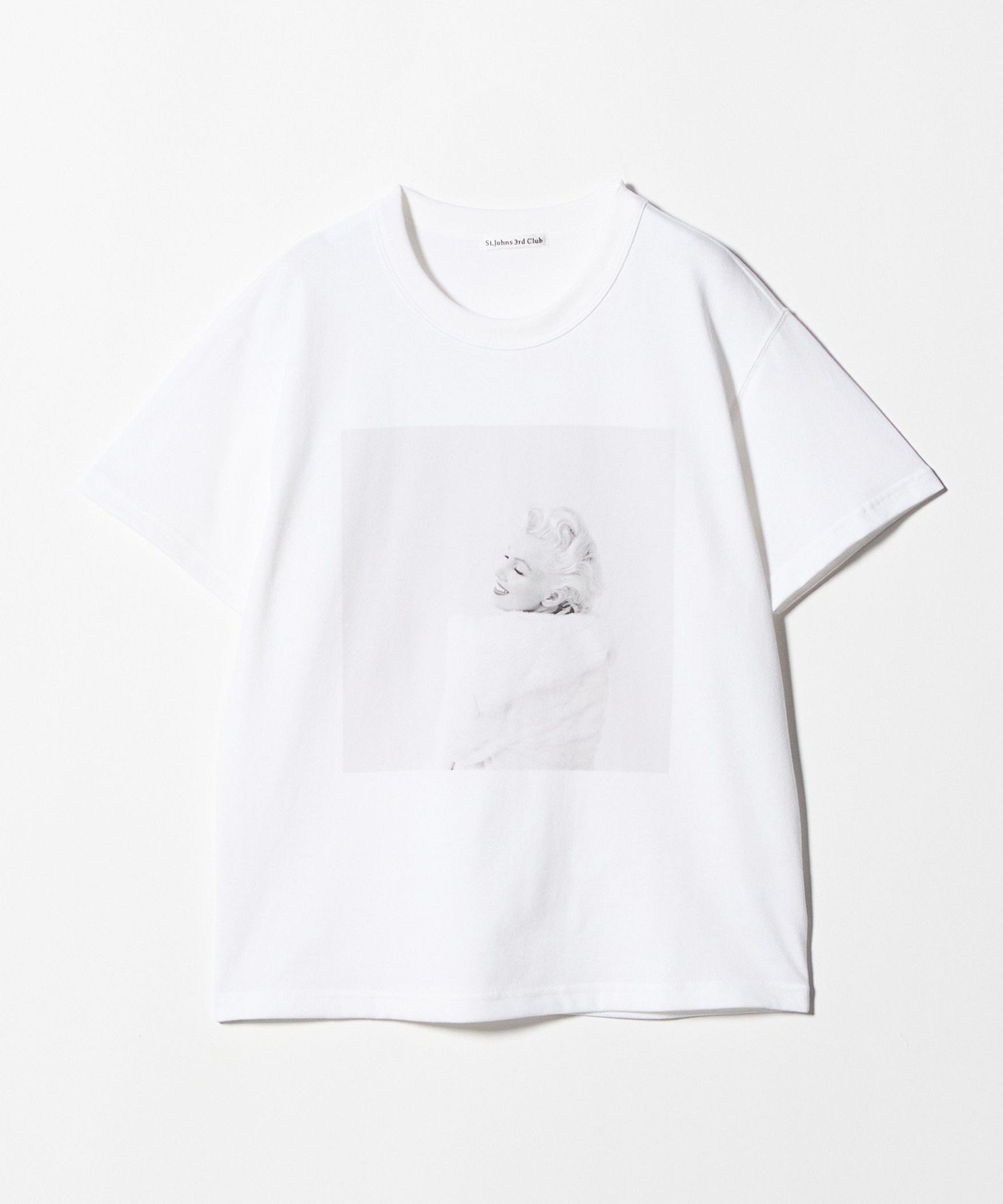 【ユナイテッドアローズ/UNITED ARROWS】のSt.Johns 3rd club MARILYN Tシャツ1 インテリア・キッズ・メンズ・レディースファッション・服の通販 founy(ファウニー) 　ファッション　Fashion　レディースファッション　Fashion for Women　トップス・カットソー　Cut & Sew Tops　シャツ・ブラウス・オフィスカジュアル　Elegant Blouses & Button-Ups　ロングTシャツ・Tシャツ　Longline T-Shirts & Tees　アメリカン　American Style　ヴィンテージ　Vintage Style　スポーツ　Sports, Activewear　定番　Standard, Basic Item　プリント　Print, Printed Pattern　別注　Limited Edition, Custom Order　WHITE|ID: prp329100004975356 ipo3291000000037297588