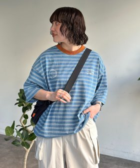【シーピーシーエム/CPCM】のインディゴボーダーT 大人の最旬トレンドファッション＆コーディネート founy(ファウニー) ファッション Fashion レディースファッション Fashion for Women インディゴ Indigo Denim カーゴパンツ Cargo Pants, Utility Pants デニム Denim, Jeans Material プリント Print, Printed Pattern ボーダー Border, Stripe リラックス Relax, Relaxed Fit ワイド Wide, Wide Fit おすすめ Recommended / Our Picks 夏 Summer |ID:prp329100004975358