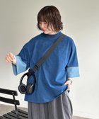 【シーピーシーエム/CPCM】のカットデニム袖配色T 大人の最旬トレンドファッション＆コーディネート founy(ファウニー) ファッション Fashion レディースファッション Fashion for Women トップス・カットソー Cut & Sew Tops ヴィンテージ Vintage Style カットソー Cut and Sewn Top カーゴパンツ Cargo Pants, Utility Pants キャップ Cap, Baseball Cap スニーカー Sneakers, Trainers スラックス Slacks, Dress Pants デニム Denim, Jeans Material ハーフ Half, Half-Length リラックス Relax, Relaxed Fit ワイド Wide, Wide Fit おすすめ Recommended / Our Picks 夏 Summer thumbnail ブルー|ID: prp329100004975359 ipo3291000000037297596