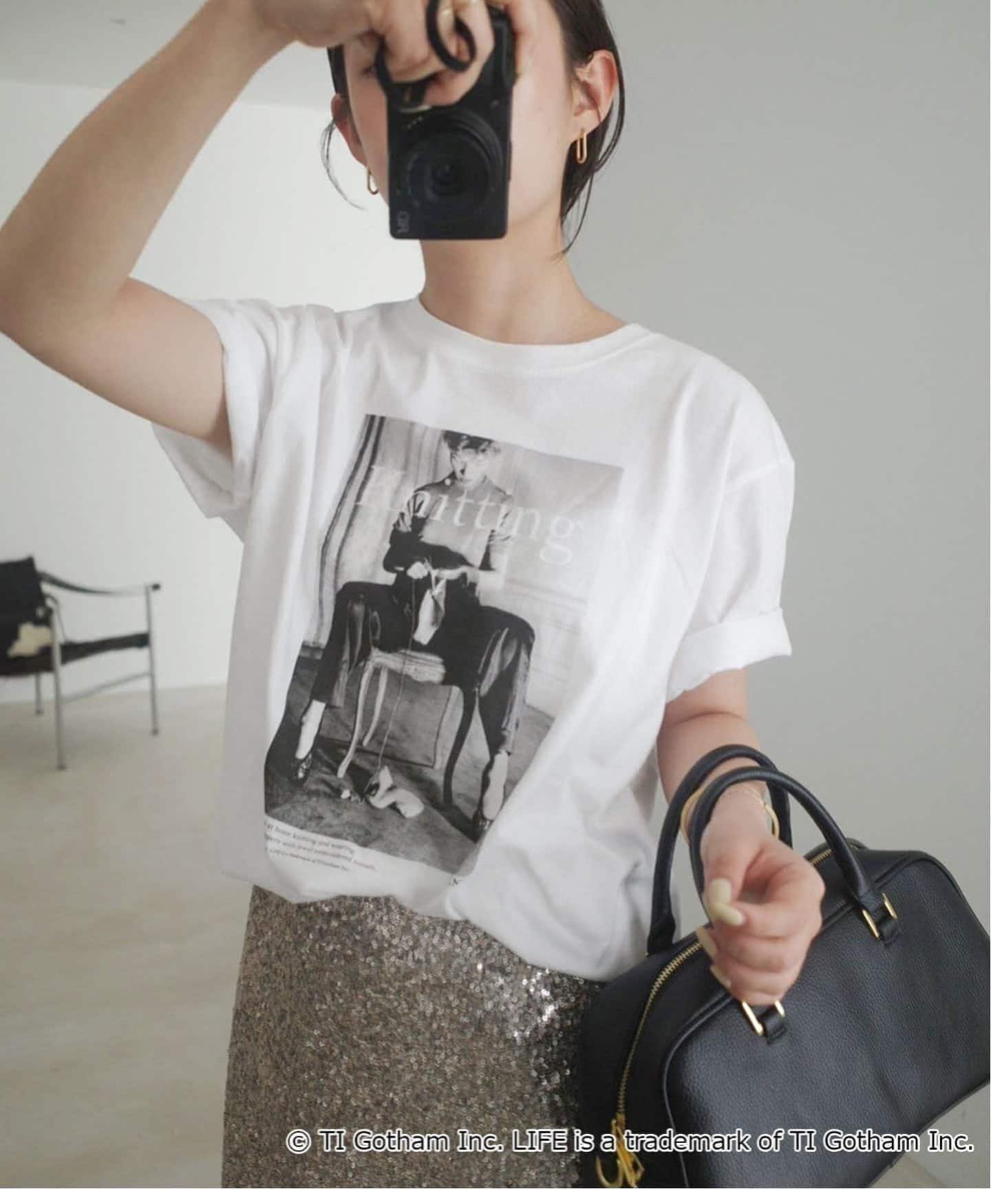 【スローブ イエナ/SLOBE IENA】の《WEB限定/追加3 》GOOD ROCK SPEED SLOBE別注 LIFE PC PHOTO TEE 大人の最旬トレンドファッション＆コーディネート founy(ファウニー) 　ファッション　Fashion　レディースファッション　Fashion for Women　インナー　Innerwear　ジャケット　Jacket, Outerwear　プリント　Print, Printed Pattern　モノトーン　Monotone, Black and White　人気　Popular, Best Seller　別注　Limited Edition, Custom Order　 other-1|ID: prp329100004975362 ipo3291000000037297607