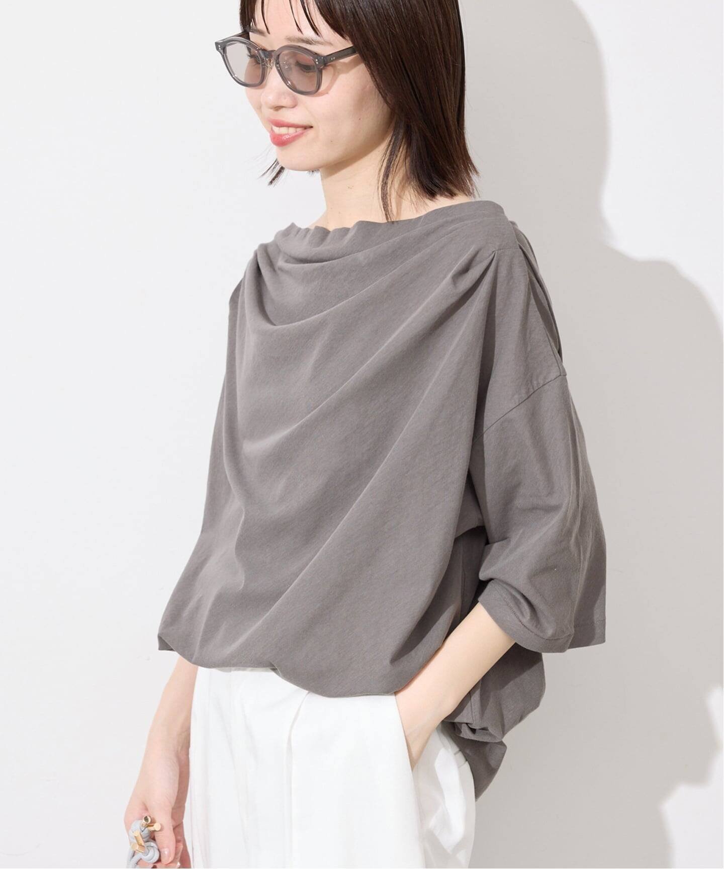 【スローブ イエナ/SLOBE IENA】のニュアンスネックBIG TEE 大人の最旬トレンドファッション＆コーディネート founy(ファウニー) 　ファッション　Fashion　レディースファッション　Fashion for Women　2026年　2026　2026春夏・S/S　Spring/Summer 2026 SS26　カットソー　Cut and Sewn Top　サングラス　Sunglasses, Shades　サンダル　Sandals, Summer Shoes　シアー　Sheer, See-Through　スラックス　Slacks, Dress Pants　ドレープ　Drape, Draping Fabric　夏　Summer　 other-1|ID: prp329100004975366 ipo3291000000037297618