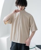 【ロッキーモンロー/Rocky Monroe】のオーバーサイズフェイクスエードハーフジップ半袖プルオーバー ベージュ|ID: prp329100004975372 ipo3291000000037297643