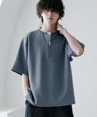 【ロッキーモンロー/Rocky Monroe】の接触冷感 オーバーサイズダンボールハーフジップ半袖プルオーバー ブルーグレー|ID: prp329100004975375 ipo3291000000037297657