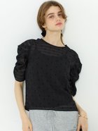 【コカ/COCA】のシアードット袖シャーリングトップス 大人の最旬トレンドファッション＆コーディネート founy(ファウニー) ファッション Fashion レディースファッション Fashion for Women トップス・カットソー Cut & Sew Tops thumbnail Black|ID: prp329100004975377 ipo3291000000037297667
