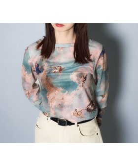 【サブサエティ/Subciety】のAngel sheer tops 大人の最旬トレンドファッション＆コーディネート founy(ファウニー) ファッション Fashion レディースファッション Fashion for Women トップス・カットソー Cut & Sew Tops スリム Slim, Slim Fit プリント Print, Printed Pattern メッシュ Mesh, Net Fabric 再入荷 Restock / Back in Stock |ID:prp329100004975383