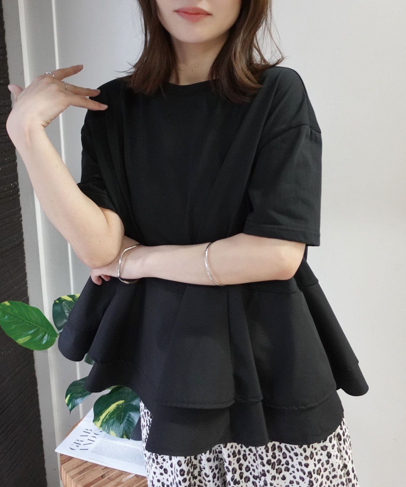【コーナーズ/CORNERS】の【機能素材】ペプラムフレアTシャツ【接触冷感】【UV加工】【吸水速乾】 大人の最旬トレンドファッション＆コーディネート founy(ファウニー) 　ファッション　Fashion　レディースファッション　Fashion for Women　トップス・カットソー　Cut & Sew Tops　シャツ・ブラウス・オフィスカジュアル　Elegant Blouses & Button-Ups　ロングTシャツ・Tシャツ　Longline T-Shirts & Tees　フレア　Flare, Flared　ペプラム　Peplum, Flared Hem　吸水　Absorbent, Quick-Dry　 other-1|ID: prp329100004975385 ipo3291000000037297691