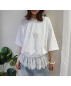 【コーナーズ/CORNERS】の【機能素材】裾レースTシャツ【接触冷感】【UV加工】【吸水速乾】 大人の最旬トレンドファッション＆コーディネート founy(ファウニー) ファッション Fashion レディースファッション Fashion for Women トップス・カットソー Cut & Sew Tops シャツ・ブラウス・オフィスカジュアル Elegant Blouses & Button-Ups ロングTシャツ・Tシャツ Longline T-Shirts & Tees 吸水 Absorbent, Quick-Dry レース Lace, Lace Fabric エレガント 上品 Elegant thumbnail ホワイト|ID: prp329100004975386 ipo3291000000037297700